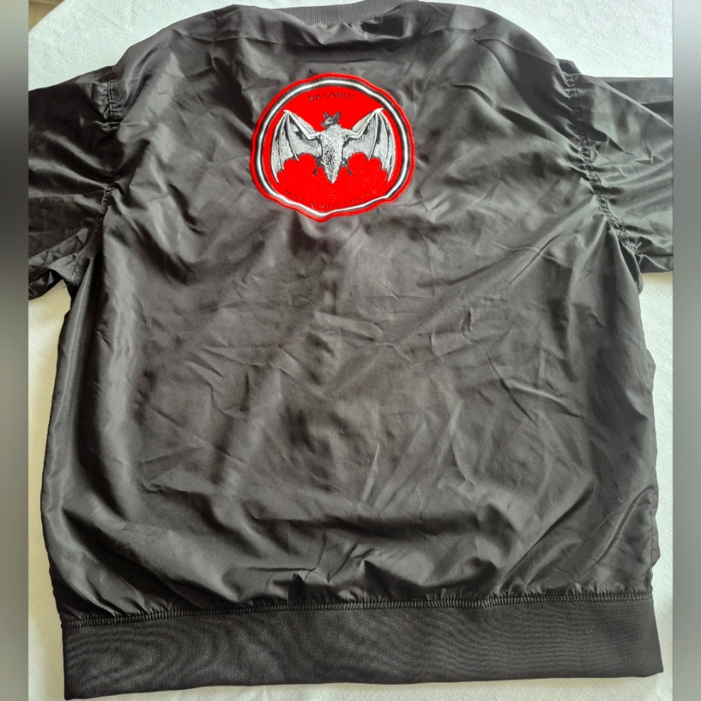 NWOT Bacardi Black jacket 2X. Embroidered logo on the back